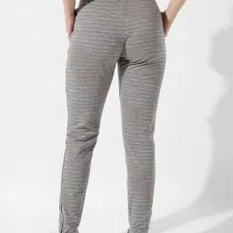 Pinacolada Grey Regular Fit Striped Trackpants image 2