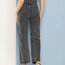 Aarika Black Denim Straight Fit Jeans image 2