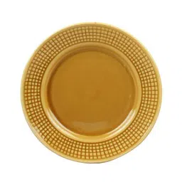 VarEesha Awesome Solids Mustard Ceramic Dinner Plates - Set of 4 image 3