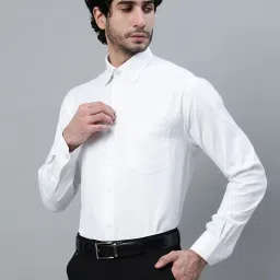 Cantabil White Cotton Blend Regular fit Shirt image 2