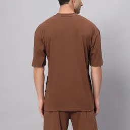 Griffel Brown Cotton Loose Fit Printed Co-Ord Set image 2