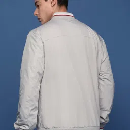 showoffff Showoff Cream Nylon Slim Fit Solid Jacket image 2