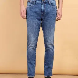 Wrangler Blue Slim Fit Lightly Washed Jeans-picture-22