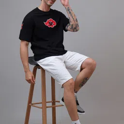 Free Authority Men Akatsuki Printed Oversized T-Shirt image 4