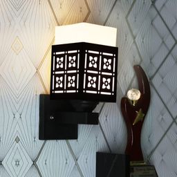 Gojeeva Black Wood Square Shaped Wall Lamp-picture-23