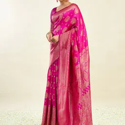 KALINI Woven Design Zari Silk Blend Banarasi Saree image 3