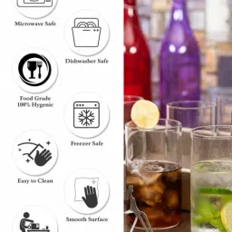 ROXX Transparent Glass Drinking Glasses (340 ml) - Set of 6 image 5