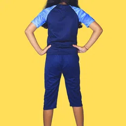 Aqua Holic Girls Printed Swimsuit With Attached Shorts image 2