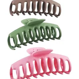 Lyphy Women Set of 3 Comb Shape Matt Finished Claw Clip image 4