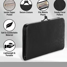 DOSYSO Printed Embroidered Purse Clutch image 4