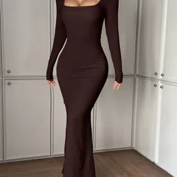 StyleCast x Revolte Women Self Design Bodycon Dress image 3