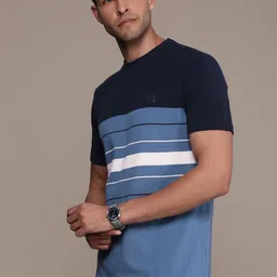 French Connection Men Striped Pure Cotton T-shirt image 4