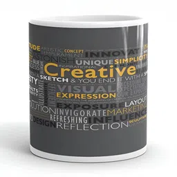 Mr UVD White & Black Typography Printed Ceramic Mug 350 ml image 4