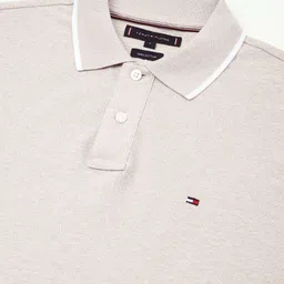 Tommy Hilfiger Men Solid Polo Collar Cotton T-shirt image 2