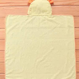 Babyhug Terry Woven Hooded Towel with Tiger Design L 76  x B 76 cm - Yellow image 3