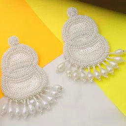 MISS ASTUTE Women Fabric Artificial Beads Earrings-image-25