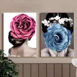 Myntra Elegant Homes Set of 2 Floral Theme Canvas Art Print Wall Art image 5