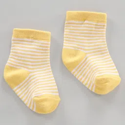 cute walk by babyhug Cutewalk by Babyhug Ankle Length Anti-bacterial Cotton Blend Knit Socks Design Pack of 3 - Multicolour image 5