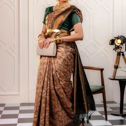 ZIKARAA Floral Handloom Saree image 4