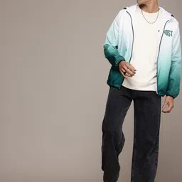 The Roadster Life Co. Brand Logo Printed Ombre Hooded Tailored Jacket image 5