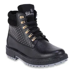 Shences Black Derby Boots-picture-23