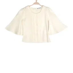 Peppermint Kids Off White Solid Top-image-1