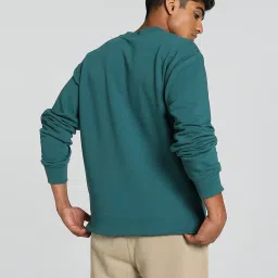 Puma Green Regular Fit Printed Sweatshirt image 2