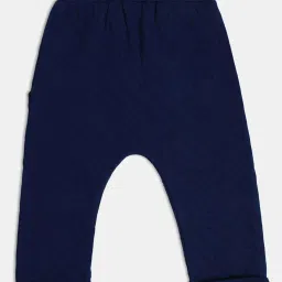 MINIKLUB Boys Blue Solid Full Sleeves Knit Bottom image 2
