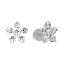 Sparkles 14k (585) White Gold Lab Grown Diamond Earrings image 2
