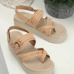 Elle Women's Beige Toe Ring Sandals-picture-25