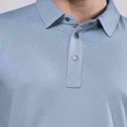 INTERWOVE Men Solid Polo Collar Bamboo Slim Fit T-shirt image 2