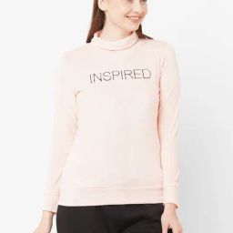 Sweet Dreams Pink Regular Fit Print Sweatshirts-picture-0