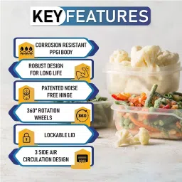 ROCKWELL 346 L Double Door Convertible Hard Top freezer, SFR350DDU image 3