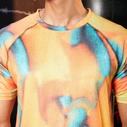Campus Sutra Men Abstract Printed Round Neck T-shirt image 2