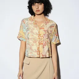 Only Yellow Viscose Printed Shirt image 2