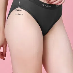 SHYAM SONS FLAIR Women Pack Of 3 Mid-Rise Bikini Briefs image 2