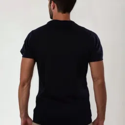 celio Celio* Navy Regular Fit Colour Block T-Shirt image 2