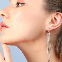 Sohi Gold Plated Designer Stone Party Drop Earring For Women image 2