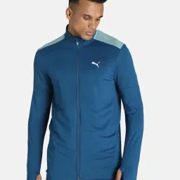 Puma VK Active Blue Slim Fit Colour Block Jacket-image-41
