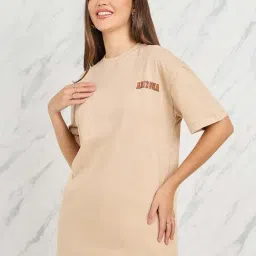 Styli Beige Cotton Printed T-Shirt-picture-29