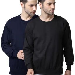 Vimal Jonney Navy Blue & Black Regular Fit Sweatshirts - Pack of 2-picture-33