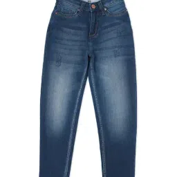 Pepe Jeans Kids Blue Cotton Distressed Jeans-picture-28