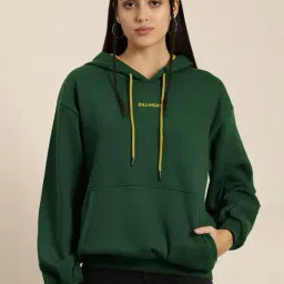 Dillinger Green Fleece Typographic Oversized Hoodie-image-41