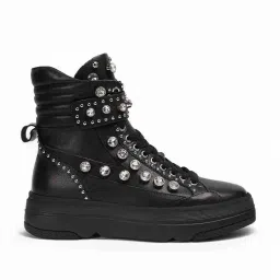 Saint G Women's Beyonce Black Ankle High Sneakers image 2