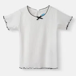 Nauti Nati Girls White Cotton T-Shirt-picture-21