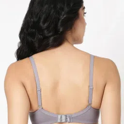 BLOSSOM Grey Medium Coverage T-Shirt Bra image 2