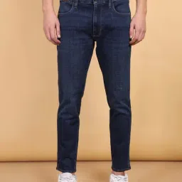 Wrangler Dark Blue Slim Fit Lightly Washed Jeans-picture-27