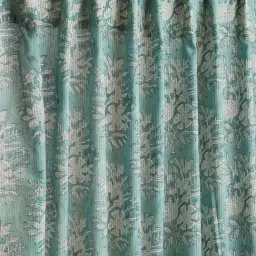 Fabindia Home Palampur Teal Cotton Hand Block Printed Curtain 9 Feet image 3