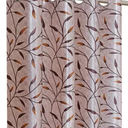 Romee Beige Cotton Floral Curtains and Sheers image 2