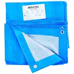 Mipatex 27ftx15ft 150 GSM HDPE Waterproof Tarpaulin Sheet Blue/Silver-picture-24